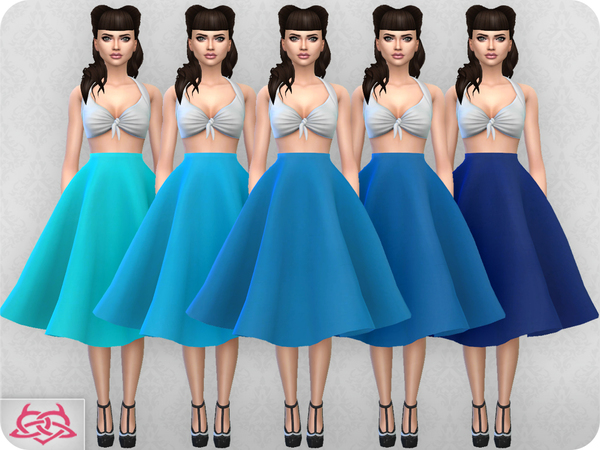 Sims 4 Vintage Basic skirt 2 by Colores Urbanos at TSR