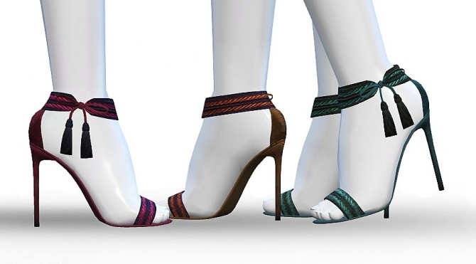 Sims 4 Shanty Tassel Sandals by MrAntonieddu at MA$ims4