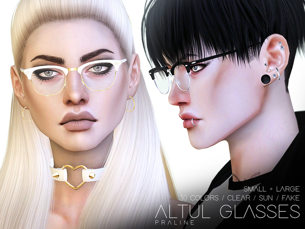 Sims 4 Altul Glasses by Pralinesims at TSR