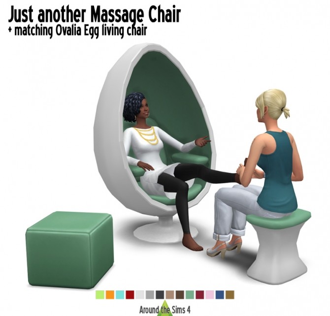 Sims 4 Ovalia Egg Living & Massage Chairs at Around the Sims 4