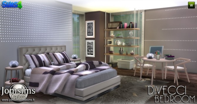 Sims 4 Divecci bedroom at Jomsims Creations