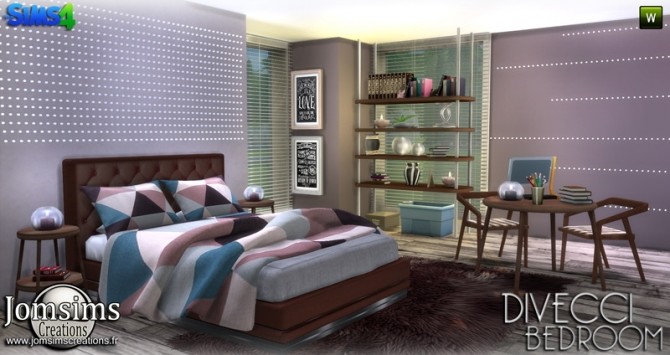 Sims 4 Divecci bedroom at Jomsims Creations