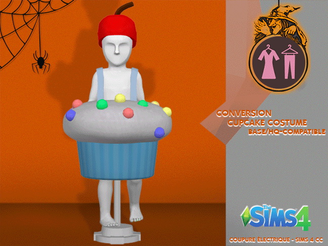 Sims 4 CUPCAKE COSTUME at REDHEADSIMS