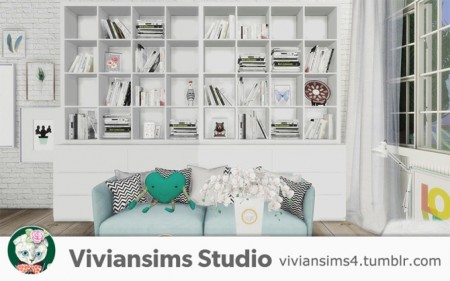 ​Nordic Style bookshelf and books at Viviansims Studio