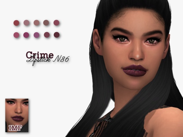 Sims 4 IMF Crime Lipstick N.86 by IzzieMcFire at TSR