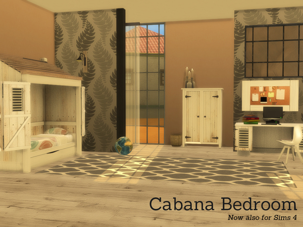 Sims 4 Cabana Bedroom by Angela at TSR