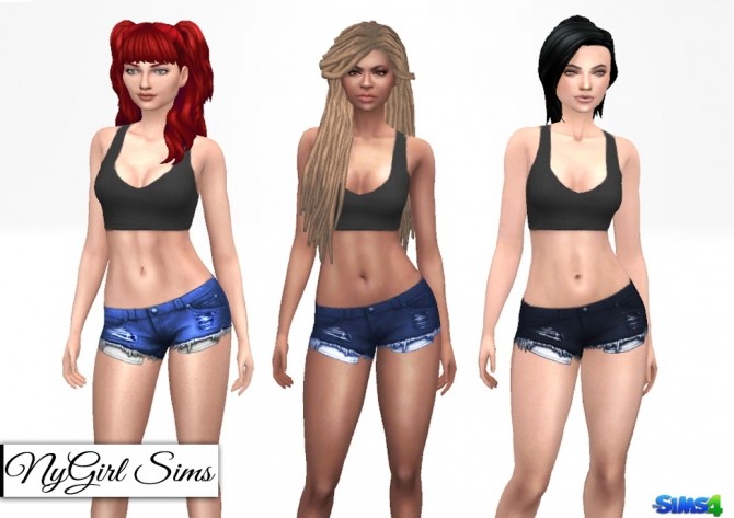 Sims 4 Low Rise Pocket Cut Off Shorts at NyGirl Sims