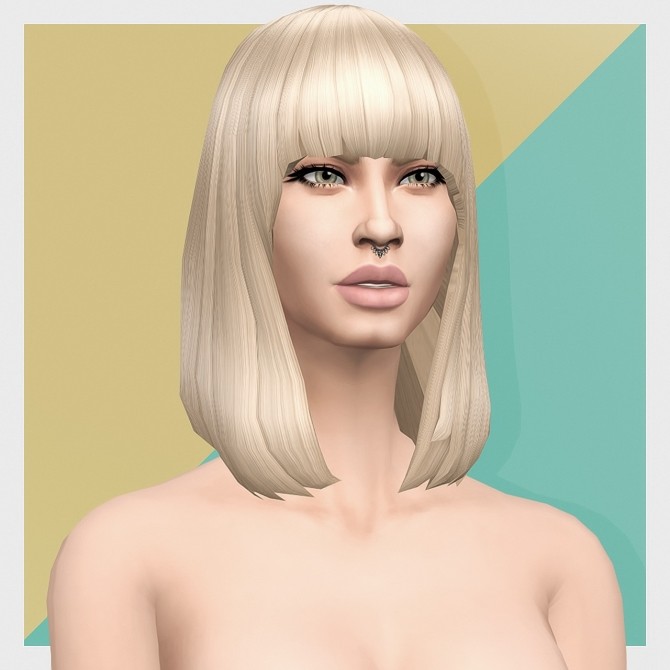 GP03 Long Bangs Female Hair Edit at Busted Pixels » Sims 4 Updates