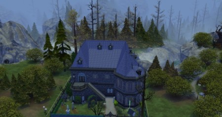 Midnight Vampire Lair house NO CC by busabus at Mod The Sims