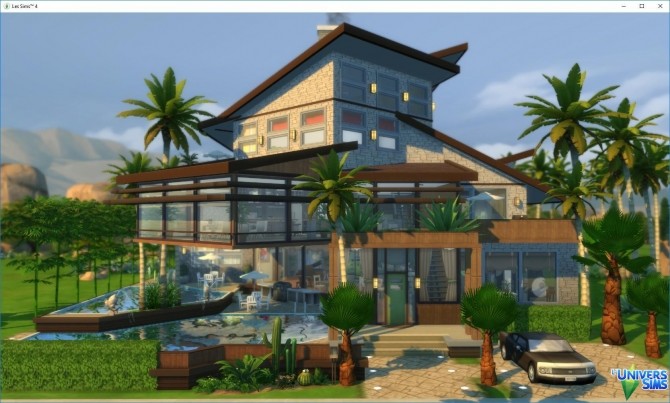 Sims 4 Oasis Modern home by Vanderetro at L’UniverSims