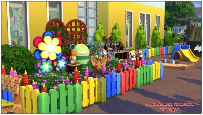 Sims 4 Rainbow kindergarten at Sims by Mulena