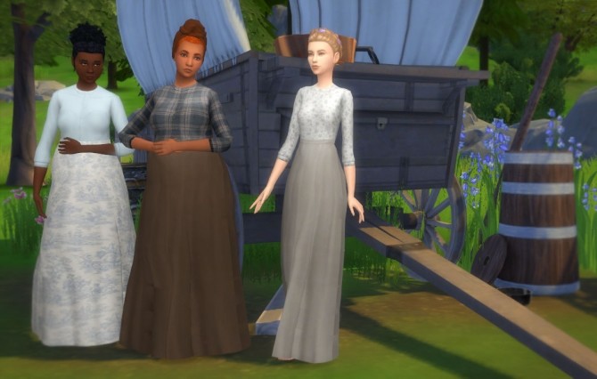 Sims 4 Casual Prairie Dress by Thortis at Mod The Sims