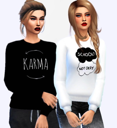 Karma Sweaters at Simlark