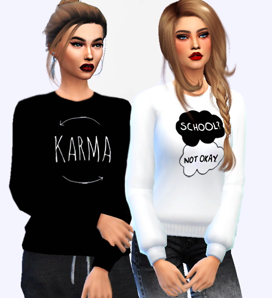 Sims 4 Karma Sweaters at Simlark