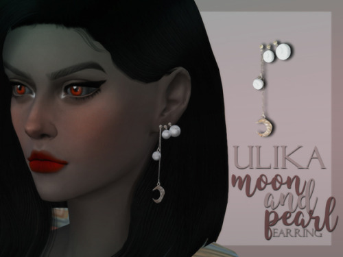 Sims 4 Moon and Pearl earrings at Kumvip – UliKa