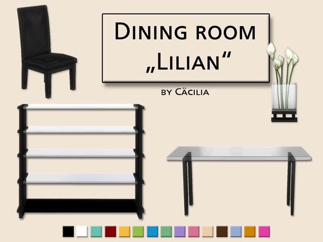 Sims 4 Lilian Diningroom by Cäcilia at Akisima