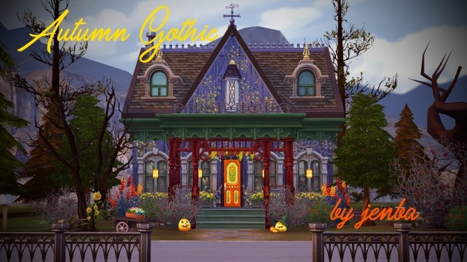 Sims 4 Autumn Gothic house at Jenba Sims