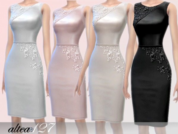 Sims 4 Delicate elegance dress by altea127 at TSR