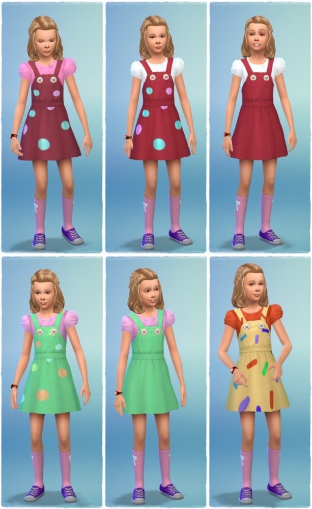 Sims 4 Girl’s Pinafore outfit at Birksches Sims Blog