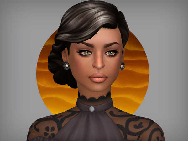 Sims 4 Eternal Daisies earrings by WistfulCastle at TSR