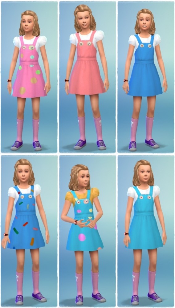 Sims 4 Girl’s Pinafore outfit at Birksches Sims Blog