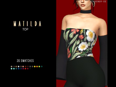 Sims 4 Matilda Top by EnriqueSims at Heavendy cc