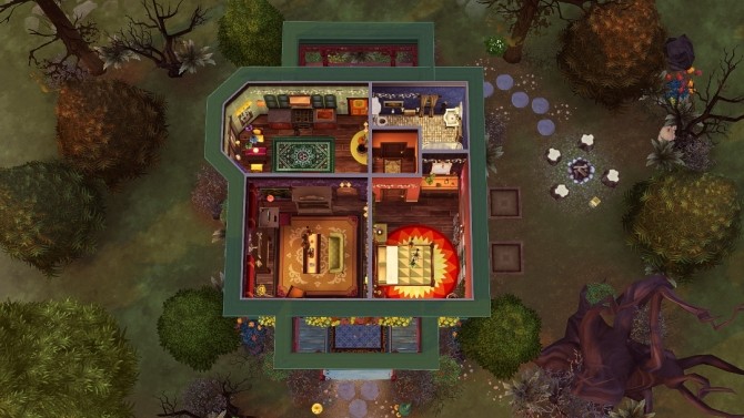 Sims 4 Autumn Gothic house at Jenba Sims