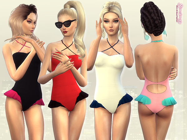 Sims 4 Seashell Swimsuit by Simsimay at TSR