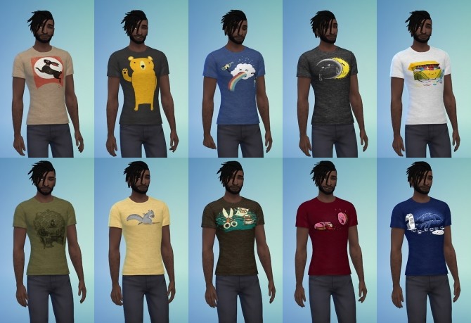 Sims 4 Two tee shirt styles at Baufive – braces