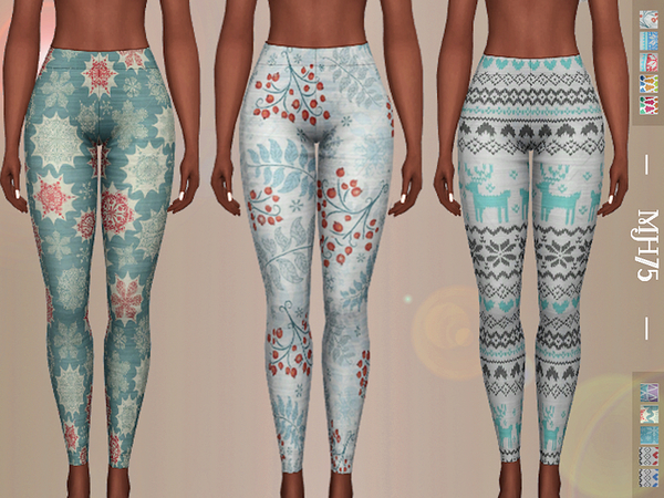 Sims 4 Cosy Leggings 10 versions by Margeh 75 at TSR