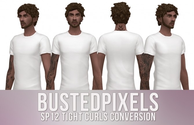 Sims 4 SP12 Tight Curls Conversion Male Hair Edit at Busted Pixels