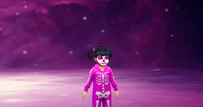 Sims 4 Spooky Stuff Skeleton Face Paint for Toddlers by TMNTFanGirl18 at Mod The Sims