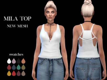 Mila Top at Leo Sims » Sims 4 Updates