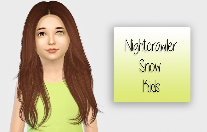 Sims 4 Nightcrawler Snow Hair Kids Version at Simiracle