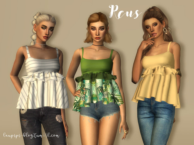 Sims 4 Reus blouse at Laupipi