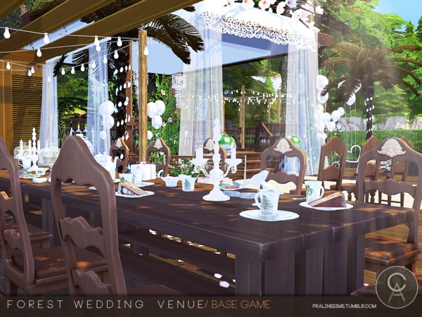 Sims 4 Forest Wedding Venue by Pralinesims at TSR