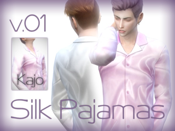 Sims 4 Silk Pajamas by kajo things at TSR
