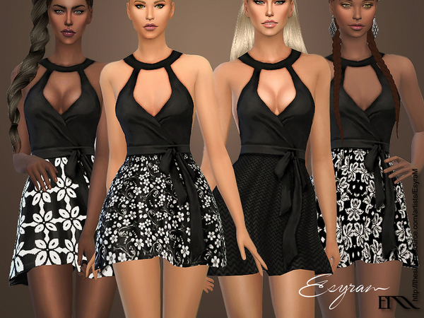 Sims 4 Amelia Dress by EsyraM at TSR