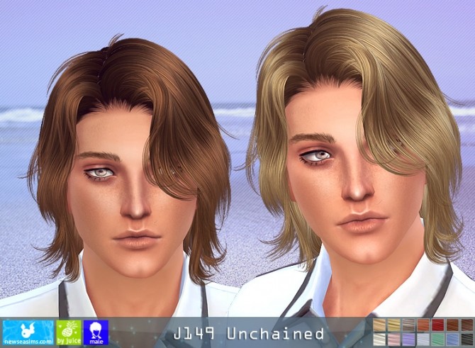 Sims 4 J149 Unchained hair (Pay) at Newsea Sims 4