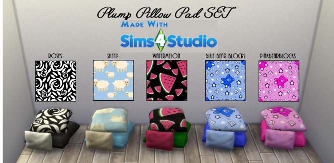 Sims 4 Plump Pillow Pad SET 20 Patterns by wendy35pearly at Mod The Sims