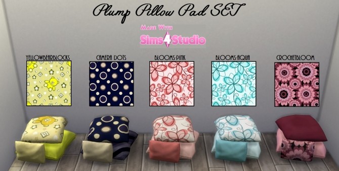 Sims 4 Plump Pillow Pad SET 20 Patterns by wendy35pearly at Mod The Sims