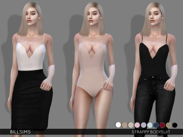 Sims 4 Strappy Bodysuit by Bill Sims at TSR