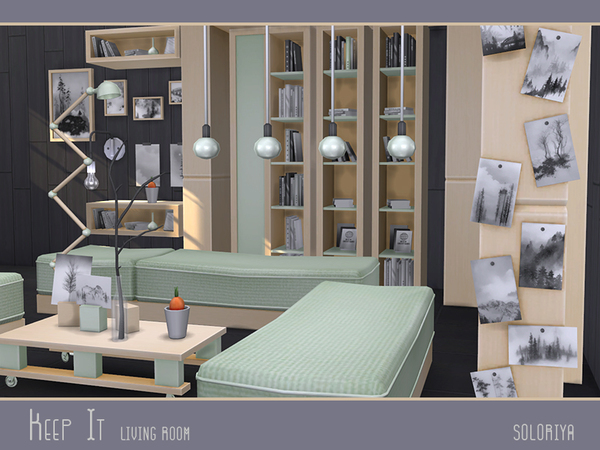 Sims 4 Keep It Living Room by soloriya at TSR