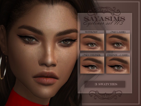 Sims 4 Eyeliner N3 by SayaSims at TSR