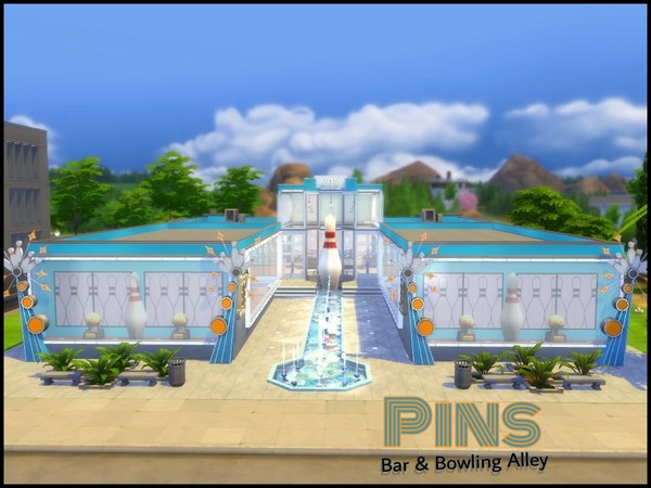 Sims 4 Pins Bar & Bowling Alley by sparky at TSR