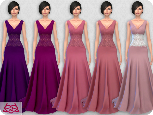 Sims 4 Wedding Dress 10 RECOLOR 1 by Colores Urbanos at TSR