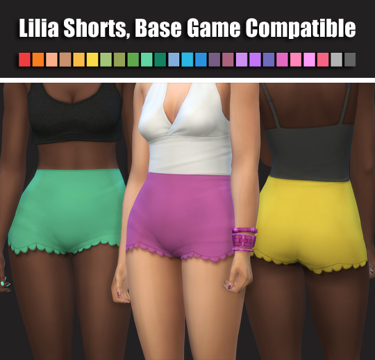 Sims 4 Base Game Lilia Shorts by maimouth at SimsWorkshop