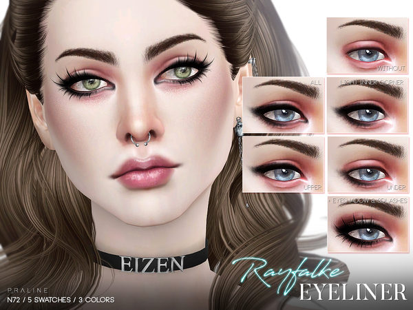 Sims 4 Rayfalke Eyeliner N72 by Pralinesims at TSR