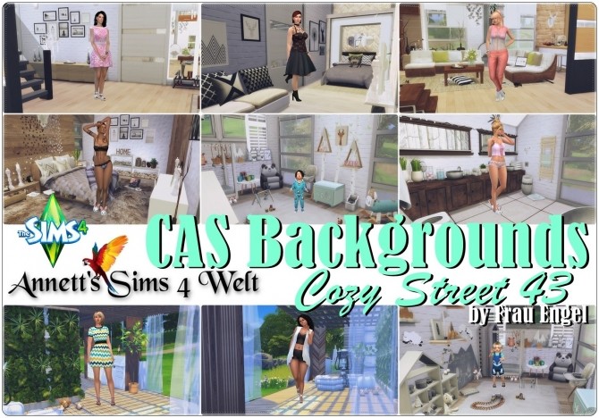 Sims 4 CAS Background House Cozy Street 43 by Frau Engel at Annett’s Sims 4 Welt