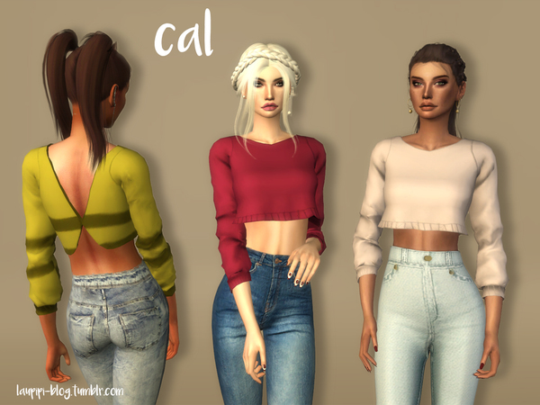 Sims 4 Cal sweater by laupipi at TSR